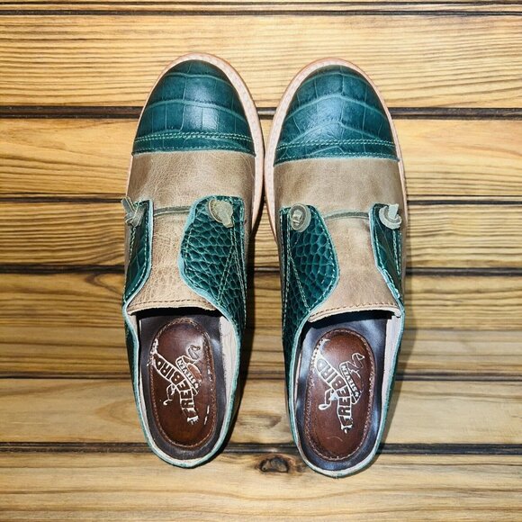 Freebird by Steven Malena Size 6 Leather Clogs Mules Slip On Shoes Oxfords NEW - Picture 5 of 9